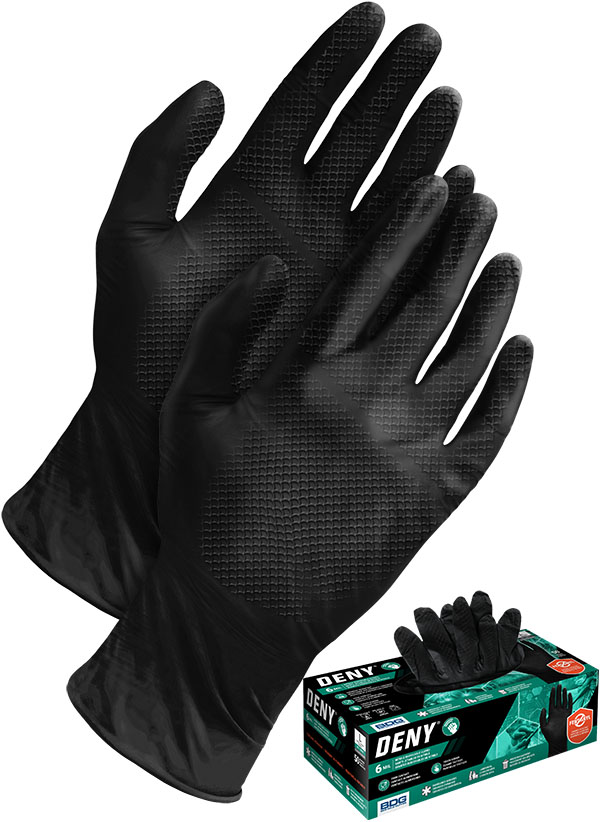 Guantes desechables de nitrilo de 6 mil