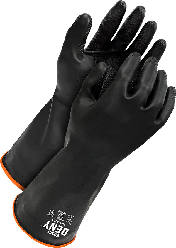 12" Rubber Glove w/Flock Lining